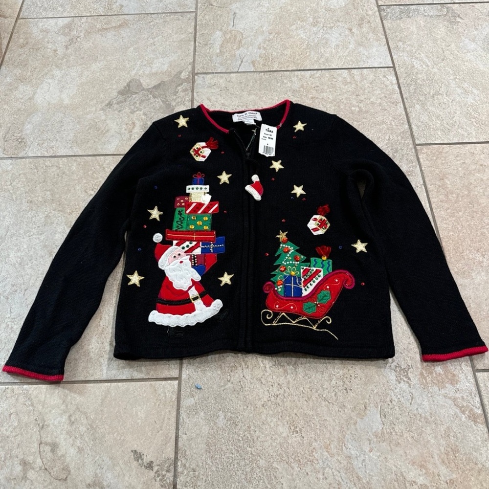 Carly St. Claire Tiara  Ugly Christmas Sweater Size Small NEW